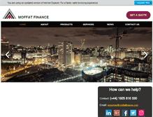 Tablet Screenshot of moffatfinance.com
